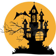 Silhouette Of A Haunted House Clipart Commercial Use Gif Jpg Png Eps Svg Ai Pdf Clipart 383500 Graphics Factory