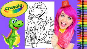 You can choose many nice coloring pages from the dinosaur coloring pages for kids. Coloring Dinosaur Baby T Rex Giant Coloring Page Crayola Crayons Kimmi The Clown Youtube