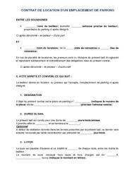 Résiliation bail garage par le propriétaire. Contrat De Location D Un Emplacement De Parking Modele De Lettre Gratuit Exemple De Lettre Type Documentissime