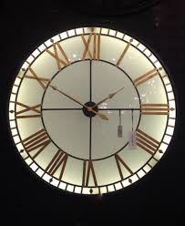 Black And Gold Wall Clock Stunning Extra Large Black And Gold Back Lit Glass Westminster Wall Clock 120cm Wall Clock Big Wall Clocks Mirror Wall Clock