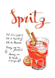 Spritz Cocktail Art Print By Sophie Navas X Small Gin Recipes Tequila Cocktails Cocktail Art