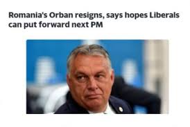 Le gouvernement cîțu (en roumain : Orban Viktor Fotojaval Illusztralta A Reuters Ludovic Orban Lemondasanak Hiret