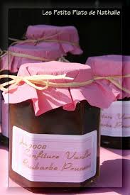 Confiture Rhubarbe Pruneaux Vanillee Les Petits Plats De Nathalie Confiture Rhubarbe Confiture Rhubarbe