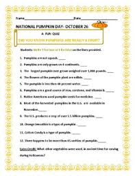 No matter how simple the math problem is, just seeing numbers and equations could send many people running for the hills. Pumpkin Day October 21 Celebrate Autumn A Fun Quiz T F Tpt