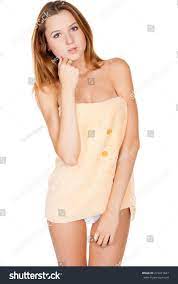 Beautiful Semi Nude Woman Wrapped Towel Stock Photo 219413647 | Shutterstock
