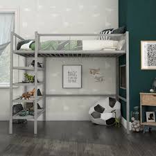 Debbi Twin Loft Bed With Bookcase In 2020 Loft Bed Twin Loft Bed Loft Bed Frame