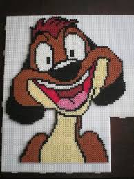 Image Timon Du Roi Lion Skyrock Com Hama Beads Design Hama Beads Disney Perler Bead Disney