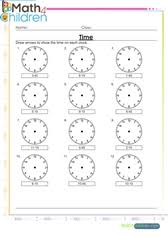 worksheets on time for grade 3