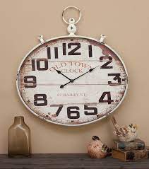 A list of the tallest structures with clocks on their exterior that can be seen from the ground. Decmode Indoor 32 W 36 H White Analog Round Vintage Wall Clock Walmart Com Walmart Com