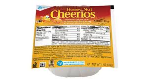 Honey Nut Cheerios Gluten Free Cereal Single Serve Bowlpak