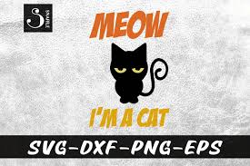 Download Meow I M A Cat T Shirt Halloween Svg Graphic By Snaffle Creative Fabrica PSD Mockup Templates