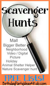 Check spelling or type a new query. Scavenger Hunts With Free Scavenger Hunt Lists
