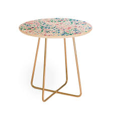 Magic Terrazzo Pink Round Side Table Jacqueline Maldonado
