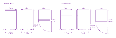 Compact Mini Refrigerators Dimensions Drawings