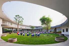 Patio Jardin De Infancia Dongnai Vietnam Jardin De Ninos Colegios Arquitectura Escuela De Arquitectura