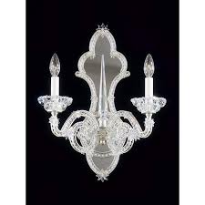 Unique contemporary swarovski crystal wall light. Schonbek Zade Two Light Swarovski Crystal Wall Sconce 58170 Lamps Plus