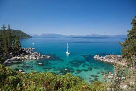 Secret Cove Lake Tahoe Photograph Of A Sailboat At Secret Cove On The East Shore Of Lake Tahoe Lake Tahoe Beach Tahoe Beaches Lake Tahoe