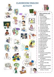 Classroom language interactive and downloadable worksheet. You can do the  exercises online or d… | Classroom language, Learning english for kids,  Classroom commands