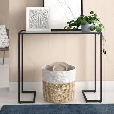 Royalston 38 Glass Top Console Table Contemporary Console Table Console Table Wood Console Table