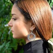 handmade ethnic Silver plated earrings