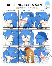 Blushing Faces Meme Sonic The Hedgehog Sonic The Hedgehog Sonic Sonic Funny