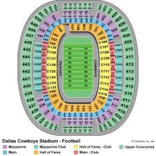 Cowboy Stadium Concert Seating Chart Dallas At T Stadium