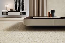 In fact, terrazzo translates to terrace in italian, which fits since this material is usable outdoors. Terrazzo Ceramiche Coem
