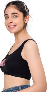 Buy MAROON Beginner Bra for Girls, Cotton Lycra Non-Padded Full Coverage  Seamless Beginners Non-Wired Bra Pinky-Peach_Star-GR_Winnie-B-3bra-8-9 Pack  of 3 Activewear Training Bra Combo for Teenagers. at Amazon.in