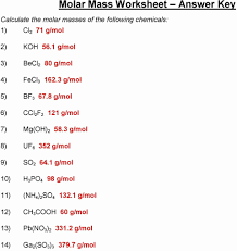 21/22 practice worksheet  continue section 7.1: 35 Molar Mass Practice Worksheet Worksheet Project List