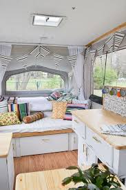 Pop Up Camper Remodel Reveal Refresh Living Vintage Camper Remodel Pop Up Camper Remodeled Campers