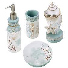 Avanti home sweet texas embellished lodge hand towel. Avanti Farmhouse Shell 4 Pc Bath Accessory Set Target