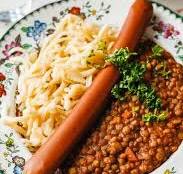 Vegane Linsen mit Spätzle · Eat this!