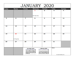 2020 holiday calendar usa free printable. Free 2020 Excel Calendar With Us Holidays Free Printable Templates