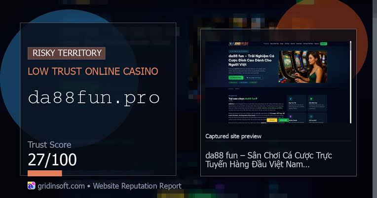 Da88fun.pro Casino Review: Scam or Safe? (27/100 Trust Score)