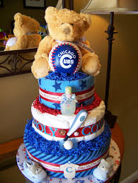 Boys Chicago Cubs Diaper Cake Baby Shower Chalkboard Baby Shower Diaper Cake Boy