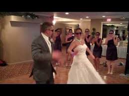 Funny Wedding Party Reception Intro Dance I Made My Wedding Party Learn A Dance Routine And Perform It For Our Wedding Humor Wedding Dance Wedding Scene
