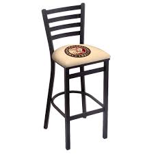 Unusual pair of custom motorcycle seat bar stools. Holland Bar Stool L00430indn Hd Black Steel Indian Motorcycle Bar Height Chair With Ladder Back And Padded Seat