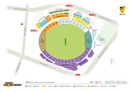 The stadium park offers multiple event spaces alongside playgrounds, two restaurants, public art, picnic and barbecue facilities and a network of walking and cycle tracks throughout. Waca Seating Map Map Of Waca Ground Seating Australia