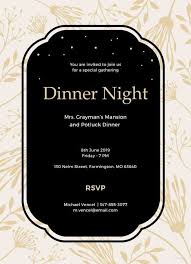Dinner party invitations for special occasions. Dinner Party Invitation Template Cards Design Templates