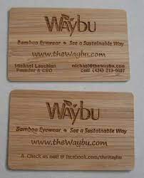 When it comes to your business, don't wait for opportunity, create it! Bamboo Business Cards Custom Made Laser Carved