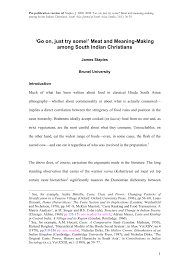 PDF) 'Go on, just try some!': Meat and Meaning-Making among South Indian  Christians