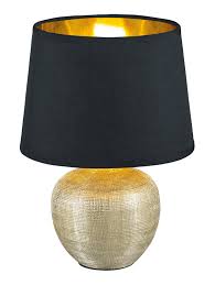 Qazqa industriel lampadaire lampe de sol lampe sur pied. Lampe Luxor Pied Dore Abat Jour Noir Dore