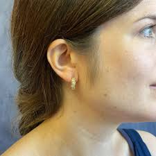 Baguette Diamond Hoops