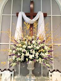 Lent, palm sunday, easter day, advent and christmas. Easter 2012 Easter Flower Arrangements Easter Floral Arrangement Easter Church Flowers