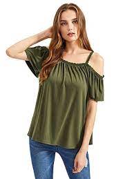 romwe damen bluse schulterfrei cold shoulder locker trager top oberteil top tops nahen tops kaufen sommer o oberteile pullover outfit sommer outfits damen