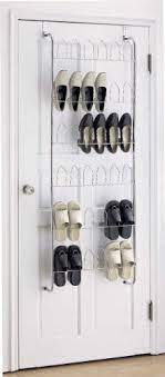 18 pair chrome over the door hanging shoe rack storage organiser amazon co uk kitchen home gray fireplace mantel