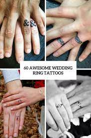 Crown wedding ring tattoo ideas 60 Awesome Wedding Ring Tattoos Weddingomania
