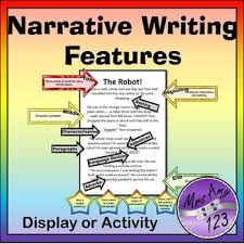 Narrative Writing Features Display Or Activity Narrative Writing Teaching Writing English Worksheets For Kids
