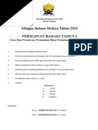 Rph bahasa melayu tahun 3 adalah rancangan pengajaran harian yang perlu disediakan lebih awal oleh guru sebelum menjalankan sesi sebagai contoh, guru melakukan aktiviti menerang secara langsung kepada pelajar yang berada di tahap cemerlang dan melakukan aktiviti permainan bahasa. Permainan Bahasa Melayu Tahun 3