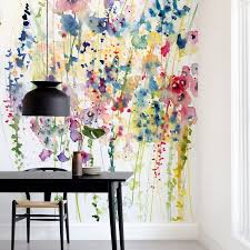 Wall murals feature a matte finish for a premium textured look Wildflowers Wall Murals By Lindsay Megahed Minted